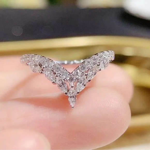 Jewelry - Creative 925 Silver Rings Cubic Zirconia Jewelry Engagement Gifts Ring